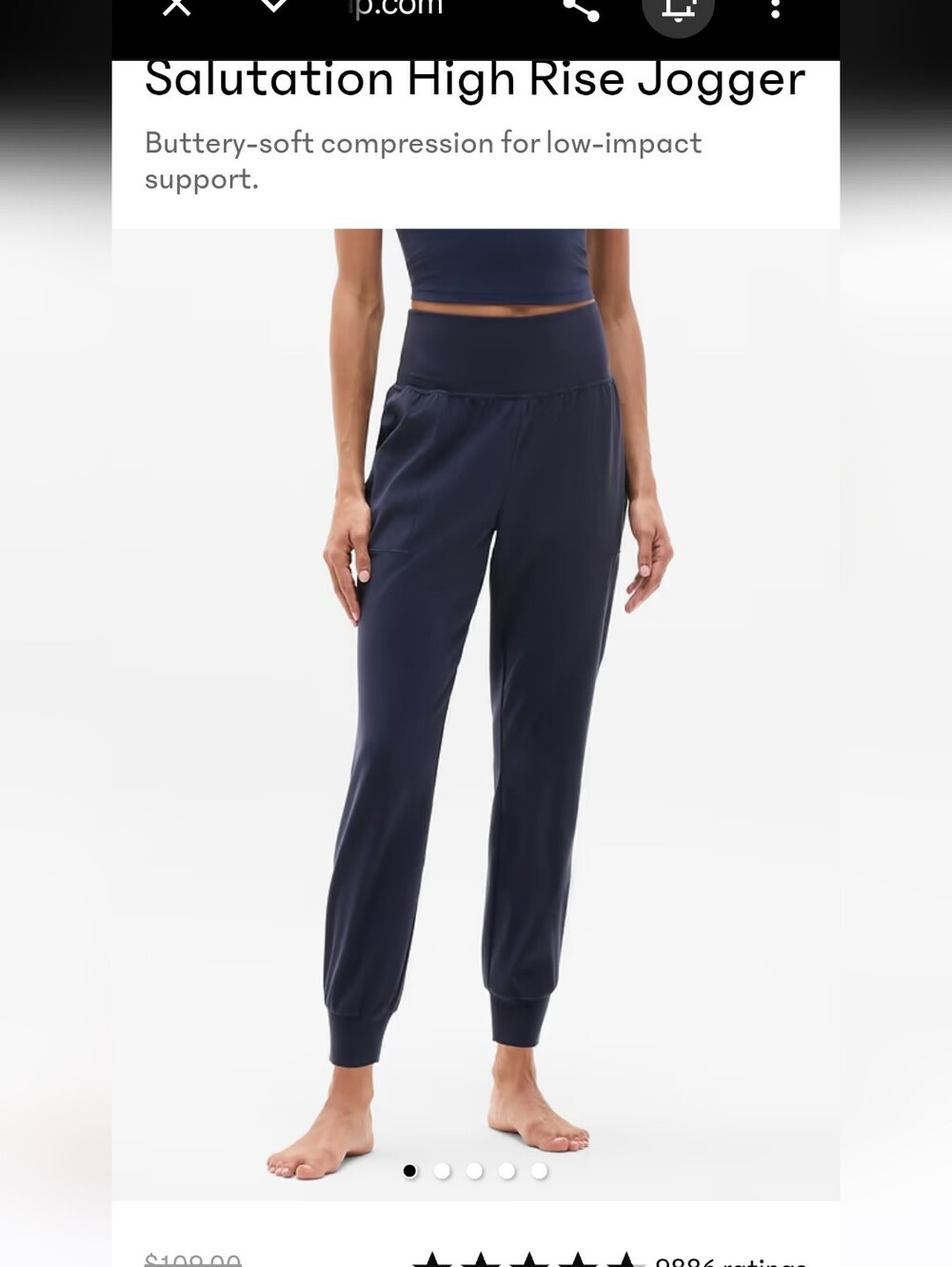 Athleta Matching Set-Solutation Jogger SzS/Conscious Grop in Powervita Bra Sz XS - Picture 3 of 13